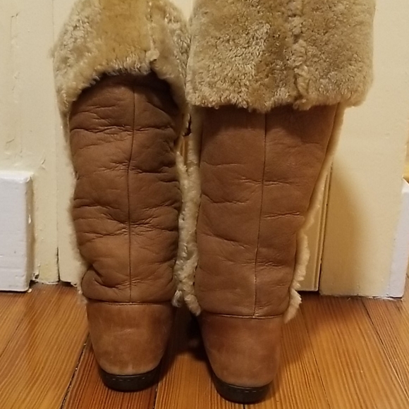 Born winter snow Boots camel brown fur size six 6 - Picture 3 of 11